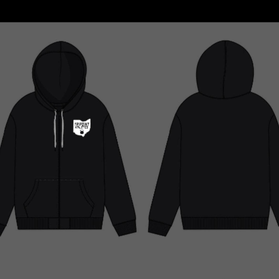 Black Zip up hoodie