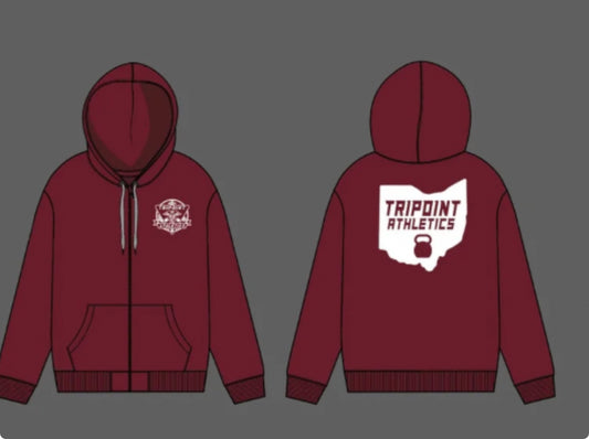 Red basic regular hoodie